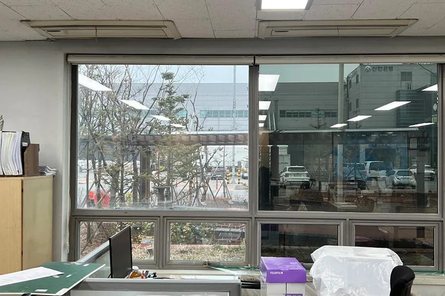 열차단필름 시공 후 업무 환경 개선